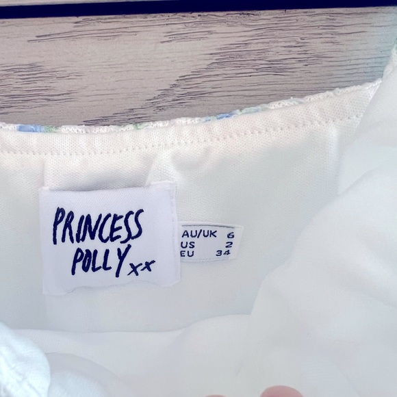 Princess Polly Lupton Floral Maxi Dress in White and Blue - Picture 6 of 7